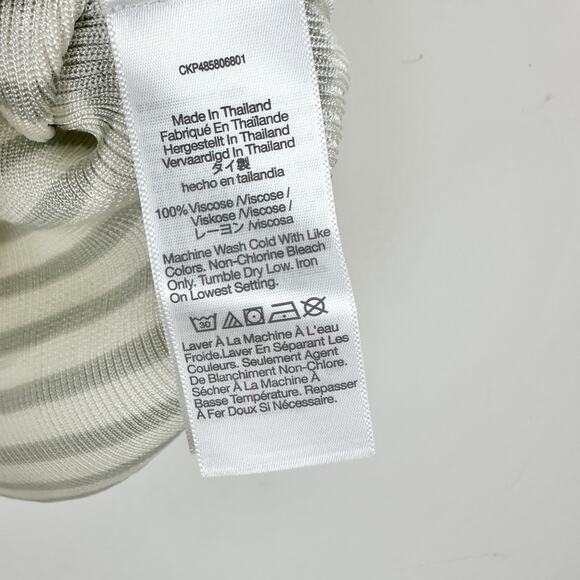 Madewell Micro Rib Sweater Tee Shirt Top Minimalist Viscose Monument Medium NWT - Picture 10 of 13